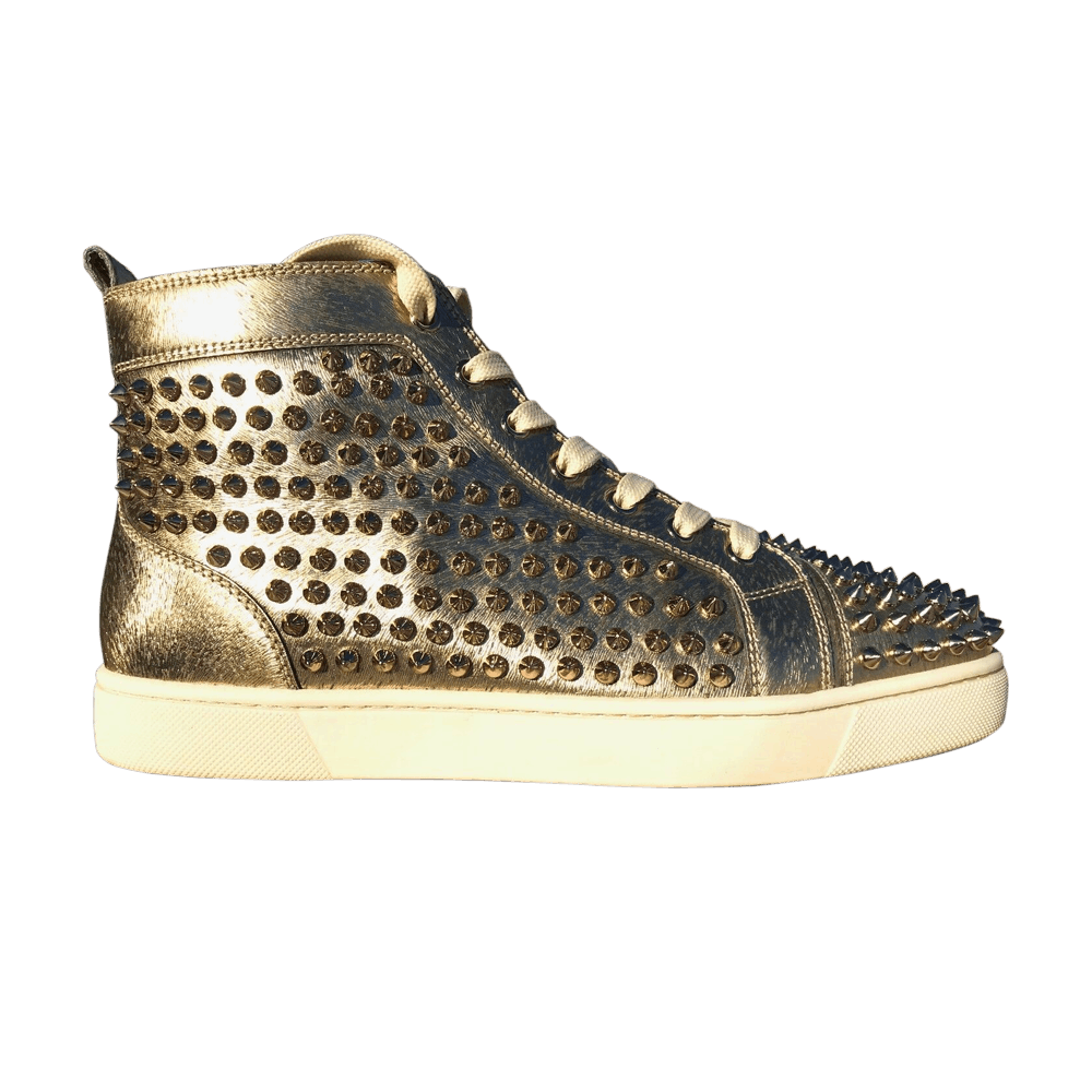 Christian Louboutin Louis Flat Calf Spikes 'Gold Metallic' 1160153-M376