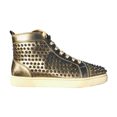 Christian Louboutin Louis Flat Calf Spikes 'Gold Metallic'