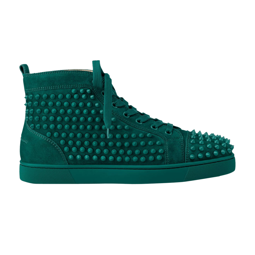 Buy クリスチャンルブタン Louisフラットカーフ スパイク "グリーン" 3101212-E174