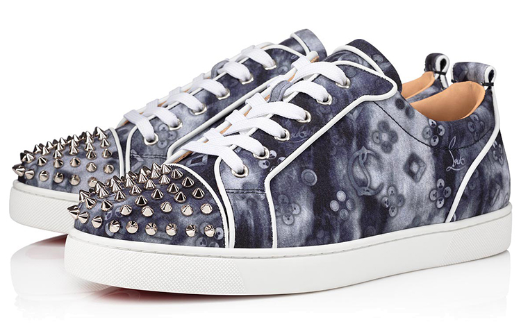 Order Christian Louboutin Louis Flat Calf Spikes ''Multi Silber'' 1210811-M251