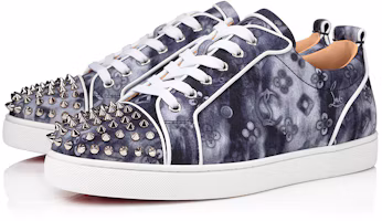 Order Christian Louboutin Louis Flat Calf Spikes ''Multi Silber'' 1210811-M251