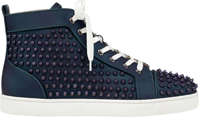 Christian Louboutin Louis Flat Calf Spikes 'Turquoise' Pria Wanita 1200275-U586 Buy Christian Louboutin Louis Flat Calf Spikes 'Turquoise' Pria Wanita 1200275-U586