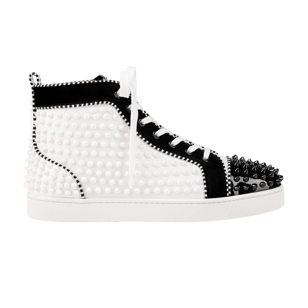 Christian Louboutin Louis Flat Calf Spikes 'White Black' 3191145Q019