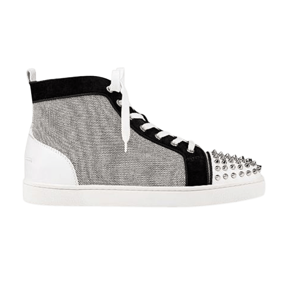 Christian Louboutin Louis Flat Calf Spikes 'White Grey'