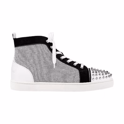 Christian Louboutin Louis Flat Calf Spikes 'White Grey'