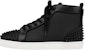 Christian Louboutin Louis Flat Calf Spikes Tinggi 'Hitam Matte' 1220217-B026