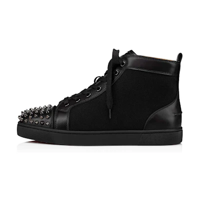 Christian Louboutin Louis Flat Calf Spikes High 'Black'