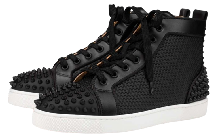 Order クリスチャンルブタン Louis フラットスパイク ハイ "マットブラック" 1220217-B026