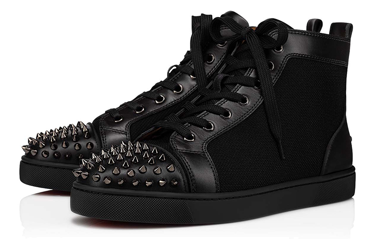 Christian Louboutin Louis Flat Calf Spikes High 'Black' 圖 2