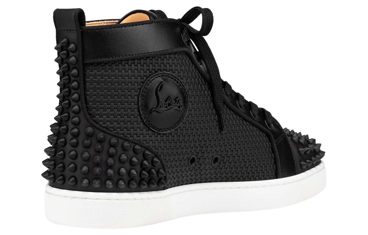 Lookbook クリスチャンルブタン Louis フラットスパイク ハイ "マットブラック" 1220217-B026