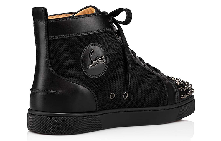 Christian Louboutin Louis Flat Calf Spikes High 'Black' 圖 3
