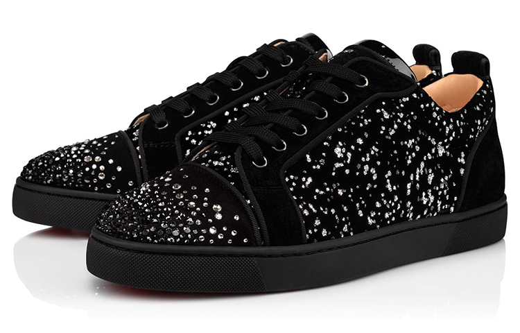 Christian Louboutin Louis Junior Degra Flat Low 'Black Silver Swarovski' 圖 2