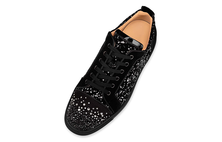 Christian Louboutin Louis Junior Degra Flat Low 'Black Silver Swarovski' 圖 3