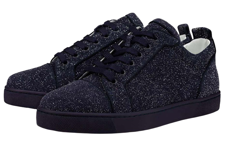 Lookbook Christian Louboutin Louis Junior Orlato Flat 'Ink Glitter' Sepatu Pria 3220769-U008