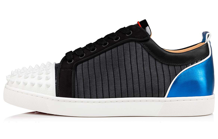 Buy Christian Louboutin Louis Junior Spikes 'Black Blue' 1220843CMA3