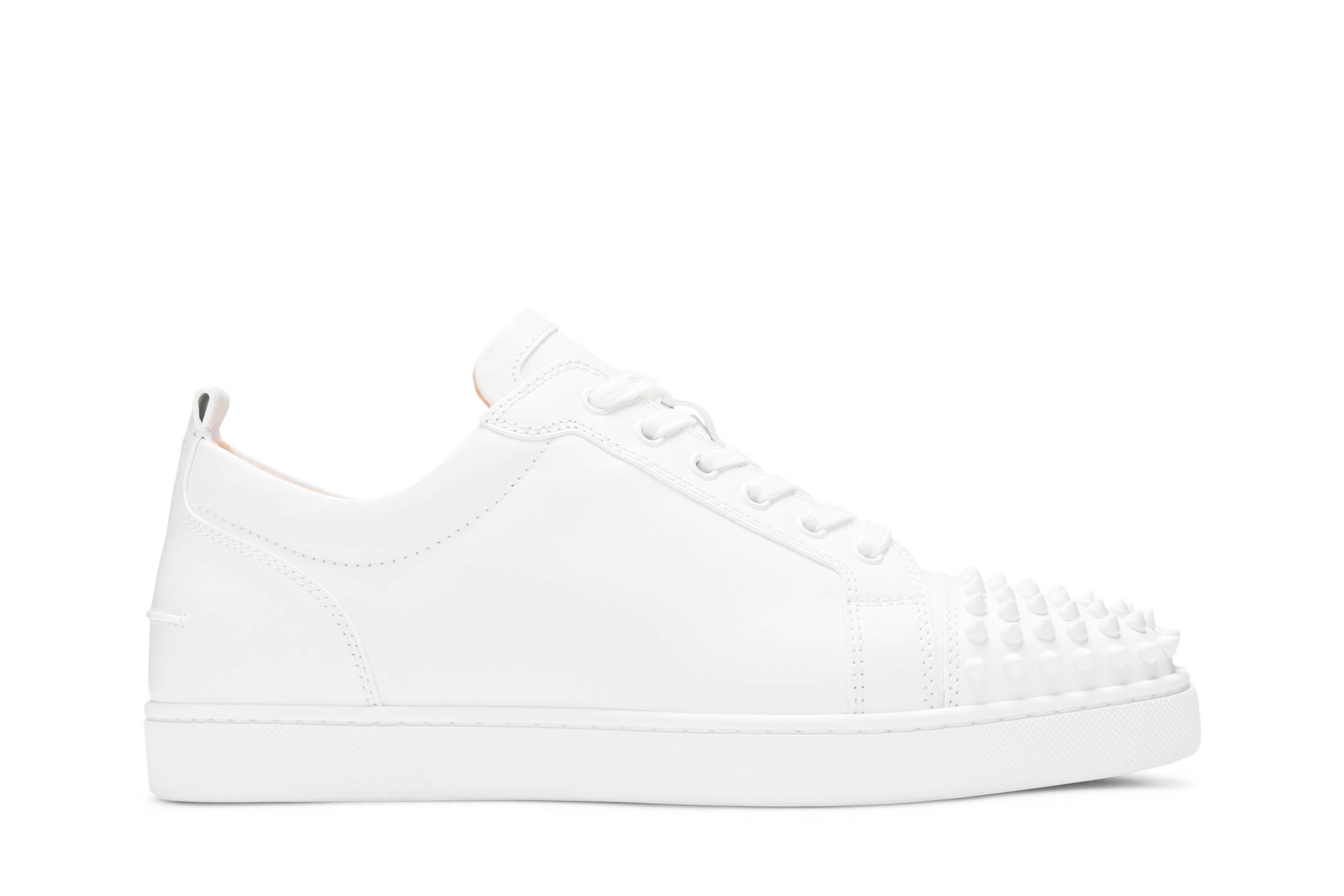 Buy Christian Louboutin Louis Junior Spikes Flat Calf White 1130573 Novelship