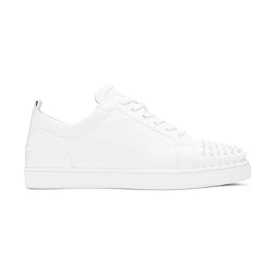 Christian Louboutin Louis Junior Spikes Flat Calf 'White'