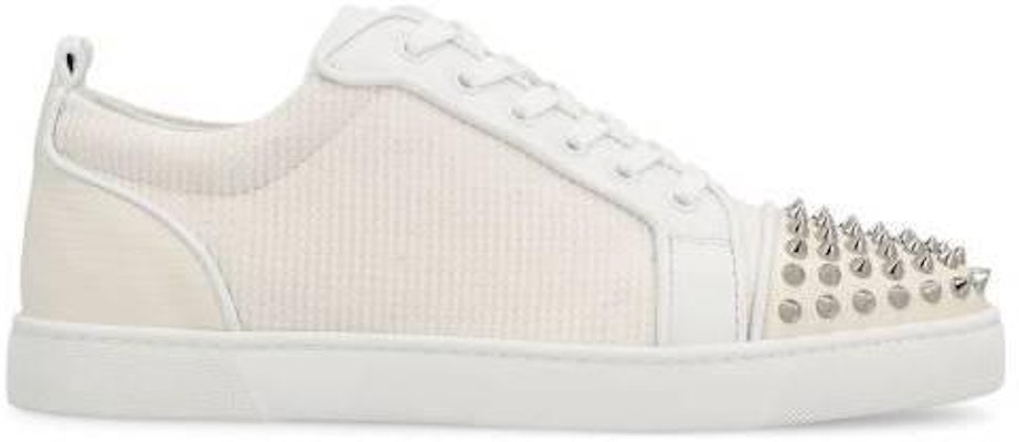 Christian Louboutin Louis Junior Spikes Orlato Flat Rendah 'Putih Perak' 1230227-CM3S Buy Christian Louboutin Louis Junior Spikes Orlato Flat Rendah 'Putih Perak' 1230227-CM3S