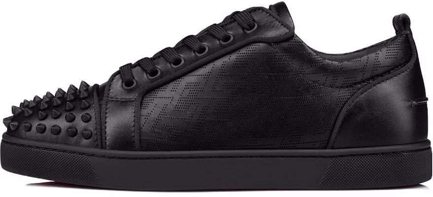 Christian Louboutin Louis Junior Spikes Orlato Flat ''Nero CL Pattern'' 1230206-B026 Buy Christian Louboutin Louis Junior Spikes Orlato Flat ''Nero CL Pattern'' 1230206-B026