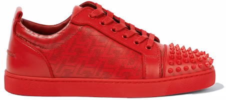 Christian Louboutin Louis Junior Spikes Orlato Flat 'Red CL Pattern' 1230206-R264 Christian Louboutin Louis Junior Spikes Orlato Flat 'Red CL Pattern' 1230206-R264