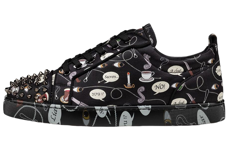 Buy Christian Louboutin Louis Junior Spikes Orlato Flat 'Game of Clue' Sepatu 3221019-M039