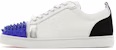 Christian Louboutin Louis Junior Spikes Orlato Flat 'Putih Biru' 1220247CMA3