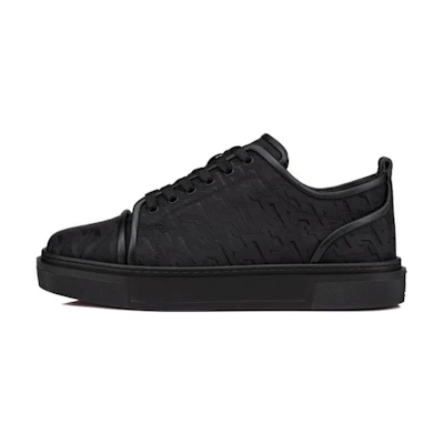 Christian Louboutin Louis Junior Spikes Orlato Flat 'Black Leather'