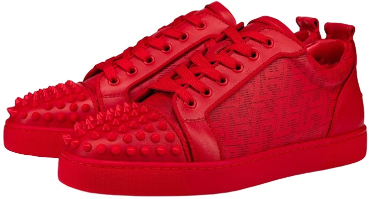 ルブタン Louis Junior スパイクス レッドCL柄 1230206-R264 Order ルブタン Louis Junior スパイクス レッドCL柄 1230206-R264