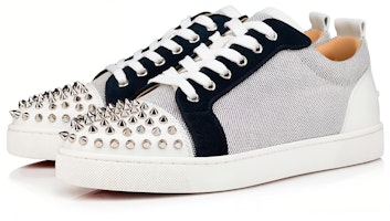 Christian Louboutin Louis Junior Spikes Orlato Flat 'Putih Navy' 1230925-BL9R Lookbook Christian Louboutin Louis Junior Spikes Orlato Flat 'Putih Navy' 1230925-BL9R