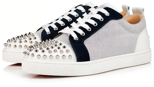 Christian Louboutin Louis Junior Spikes Orlato Flat 'Putih Navy' 1230925-BL9R Lookbook Christian Louboutin Louis Junior Spikes Orlato Flat 'Putih Navy' 1230925-BL9R