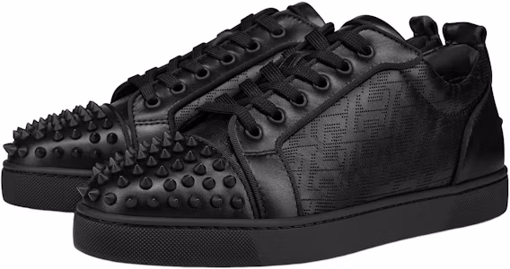 Lookbook Christian Louboutin Louis Junior Spikes Orlato Flat 'Patrón Negro CL' 1230206-B026