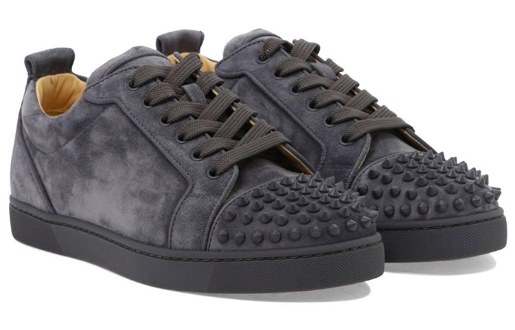 Christian Louboutin Louis Junior Spikes Orlato Flat Grey 圖 3