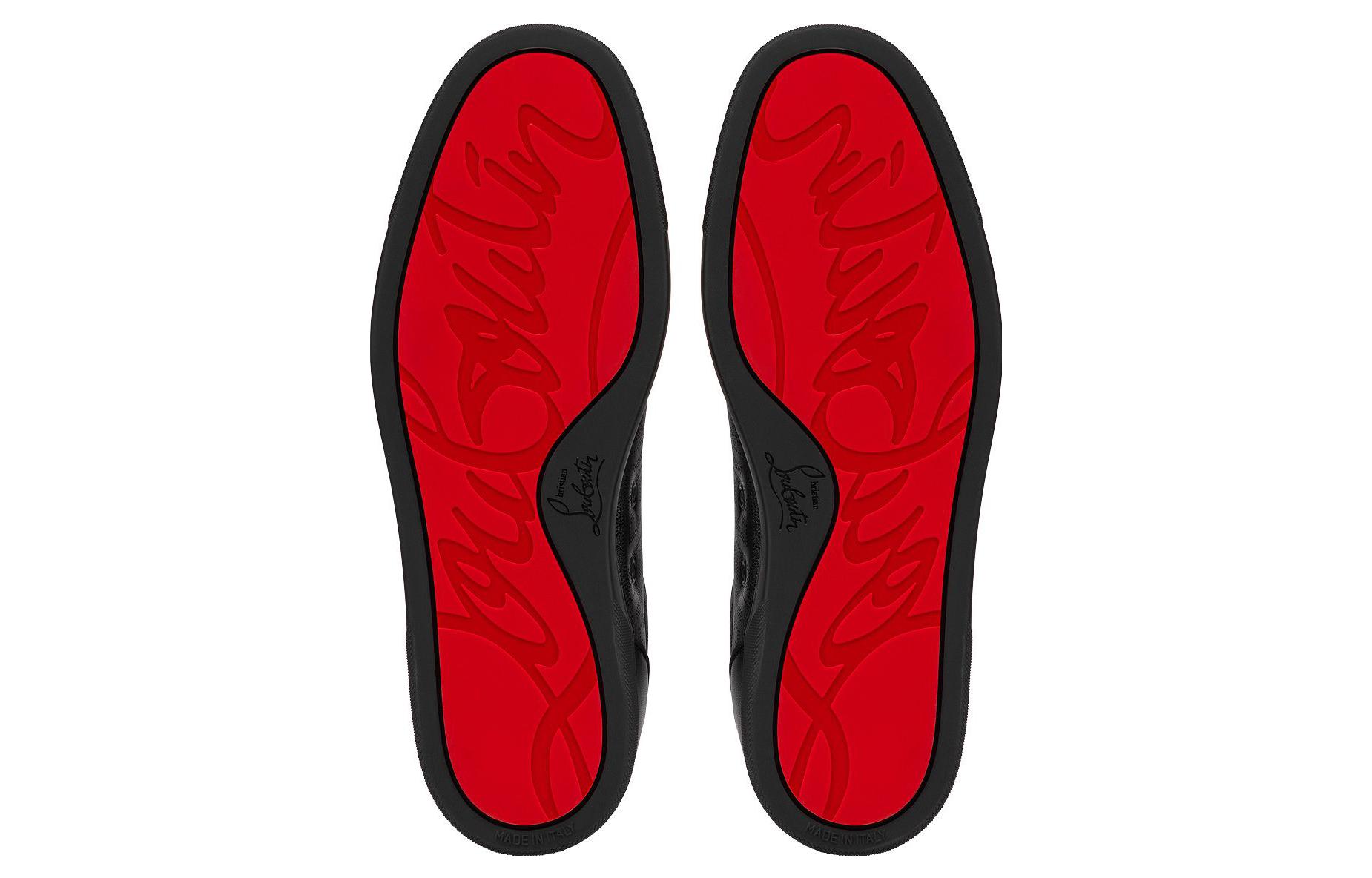 Shop クリスチャンルブタン ルイスジュニア スパイクス 黒CL柄 1230206-B026