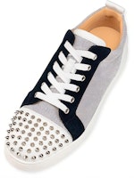 Christian Louboutin Louis Junior Spikes Orlato Flat 'Putih Navy' 1230925-BL9R Shop Christian Louboutin Louis Junior Spikes Orlato Flat 'Putih Navy' 1230925-BL9R