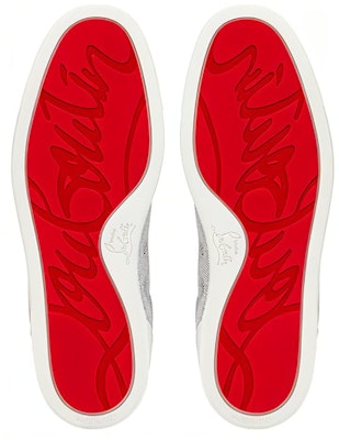 Christian Louboutin Louis Junior Spikes Orlato Flat '白色海軍藍' 1230925-BL9R Details for Christian Louboutin Louis Junior Spikes Orlato Flat '白色海軍藍' 1230925-BL9R