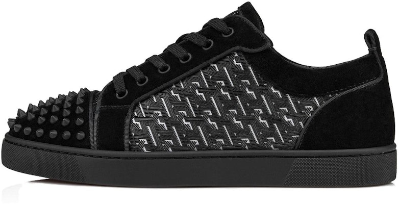 CL路鉑廷 絨面革 繫帶圓頭 低筒 帆布鞋 男款 黑色 Buy CL路鉑廷 絨面革 繫帶圓頭 低筒 帆布鞋 男款 黑色