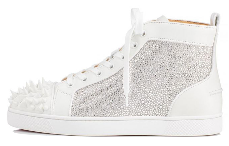 Buy Christian Louboutin Louis No Limit 高筒板鞋 白金