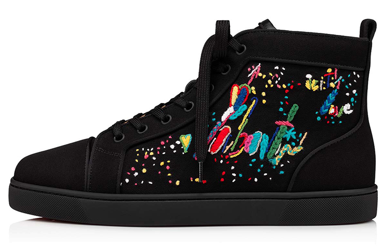 Christian Louboutin Louis Orlato 'Black Multi Embroidery' 1220553M039
