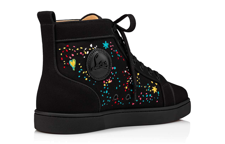 Lookbook Christian Louboutin Louis Orlato 時尚高筒帆布休閒板鞋 黑色