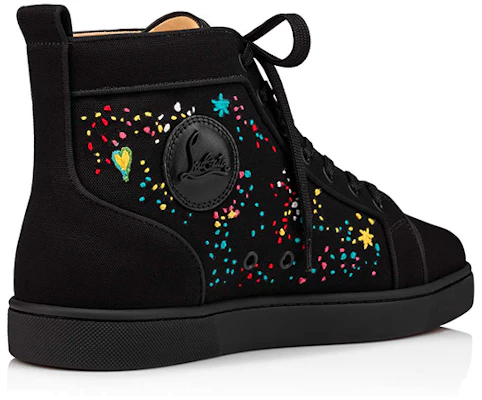 Christian Louboutin Louis Orlato 時尚高筒帆布休閒板鞋 黑色 Lookbook Christian Louboutin Louis Orlato 時尚高筒帆布休閒板鞋 黑色