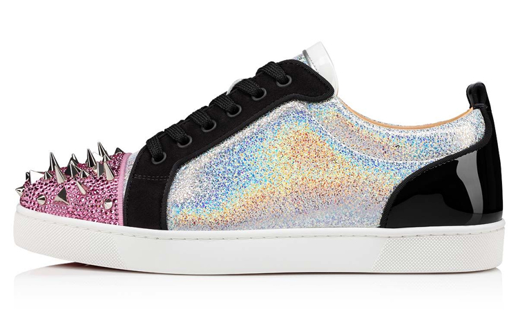 Christian Louboutin Low-Top Lace-Up Sneaker 'Silver Pink'