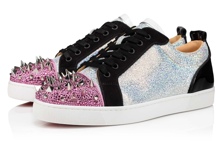 Christian Louboutin Low-Top Lace-Up Sneaker 'Silver Pink' 圖 2