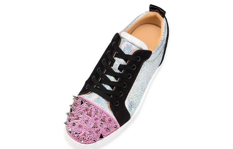 Christian Louboutin Low-Top Lace-Up Sneaker 'Silver Pink' 圖 3