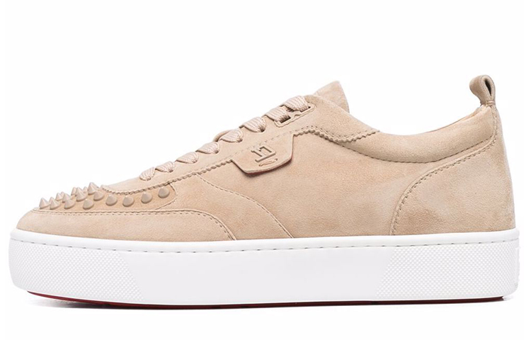 Christian Louboutin Low-Top Leather Sneakers 'Beige Studs'