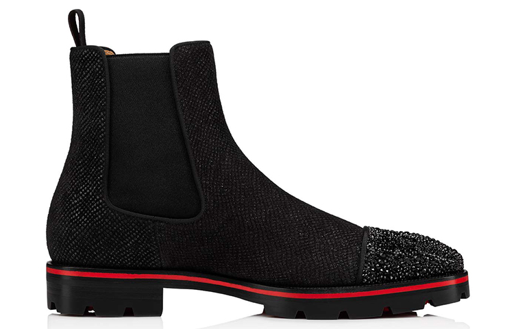 Order Christian Louboutin Melon Strass 'Botín Chelsea Negro de Moda' 1220666B125