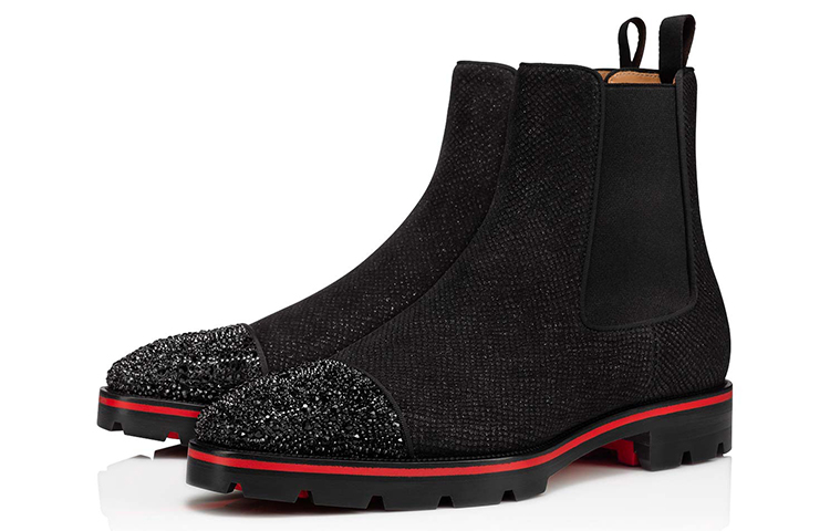 Lookbook Christian Louboutin Melon Strass 'Botín Chelsea Negro de Moda' 1220666B125