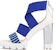 Christian Louboutin Patrouiagoma 'Sandal Kulit Anyam Biru Putih' 3210110J489