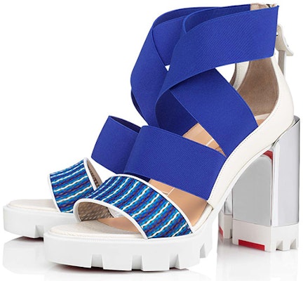 Christian Louboutin Patrouiagoma 'Blue and White Woven Leather Sandal' 3210110J489 Lookbook Christian Louboutin Patrouiagoma 'Blue and White Woven Leather Sandal' 3210110J489