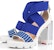Christian Louboutin Patrouiagoma 'Sandal Kulit Anyam Biru Putih' 3210110J489