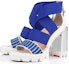 Lookbook Christian Louboutin Patrouiagoma 'Sandal Kulit Anyam Biru Putih' 3210110J489